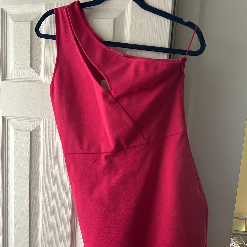 Revolve Hot Pink One Shoulder Dress